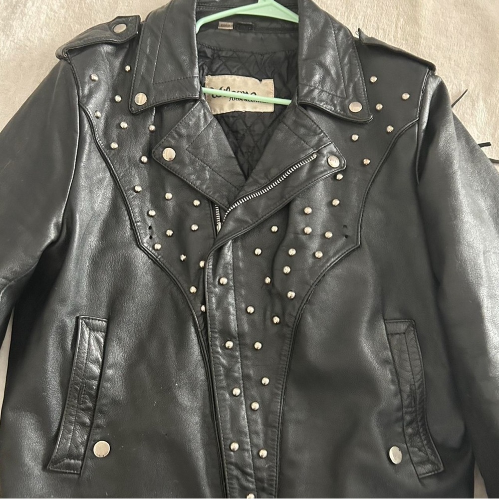 Studded Wilson Black Leather Jacket